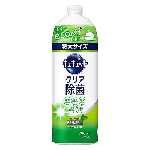 花王 キュキュット クリア除菌 緑茶の香り つめかえ用 (700mL) 詰め替え用 台所用洗剤 食器用洗剤